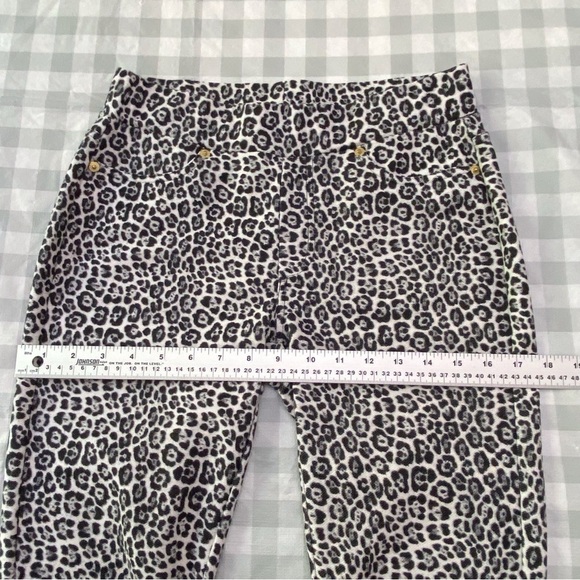 MICHAEL Kors pant leopard prints pattern small stretch back pocket pill on Small - Picture 8 of 11